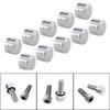 10 Stück Motorrad Zündkerzenkappe Stecker Schraube Motorzylinderkopf Bolzenabdeckung Chrom für Motorräder mit 7/16" ( 11,5 mm)