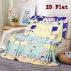 OMORI Theme 2D Flat Pattern Flannel Blanket High Quality All Seasons Warmth and Comfort Perfect for Christmas Gifts.PMT0914177