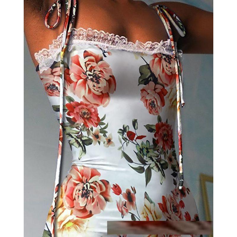 Women Printed Dress 2021 New Summer Print Tight Skirt