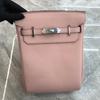 Borsa a tracolla larga intrecciata per petto in pelle di mucca Togo, zaino diagonale semplice e alla moda, strato superiore