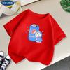 2026 Summer New Style Childrens ShortSleeved Pure Cotton TShirt with Soft Cartoon Patterns Cute Cartoon Boys and Girls Tops