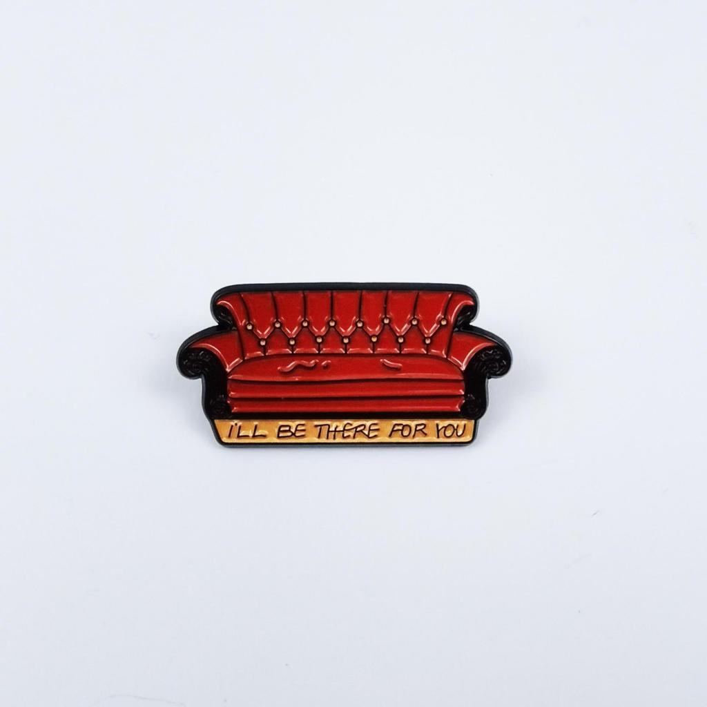 Personalized Cartoon Animal Brooch - Friends TV Show Badge with English Letter Alloy