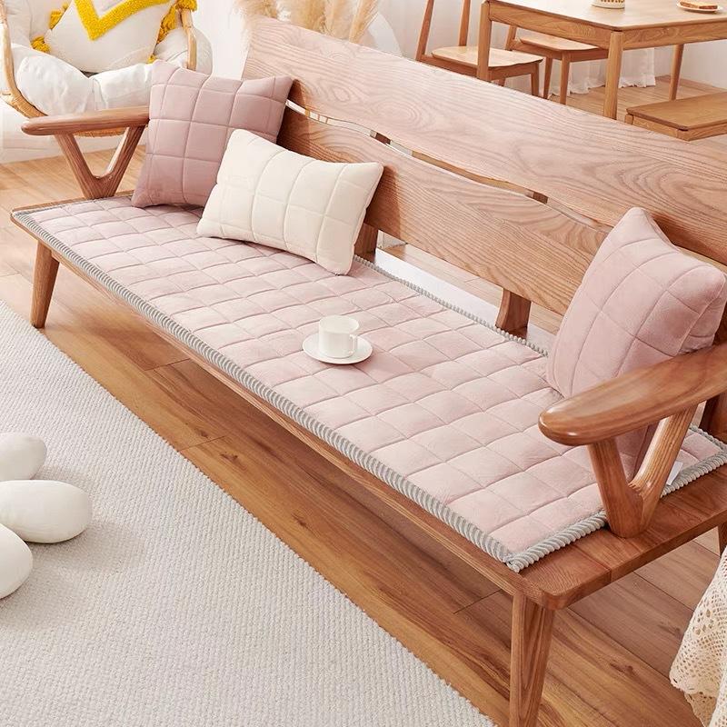 Light Luxury Style Plush Sofa Cushion Soft Comfortable Four Seasons Universal Sofa Seat Pads Thicken Warm Solid Wood Sofa Mat