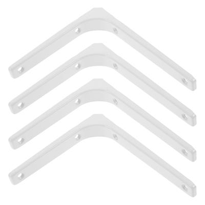 4Pcs Industrial L Shape Brackets Sturdy Wall Mounted Shelf Holder for Living Room Bedroom DIY Floating Shelf Project