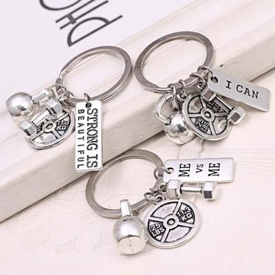 Shape I Can Letter Hanging Pendant Key Holder Ring Keychain