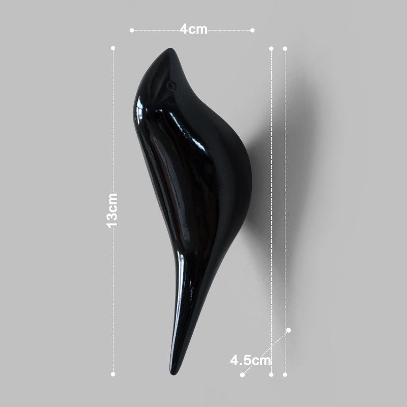 Modern Bird Decorative Wall Hooks for Coats & Hats - Indoor Simple Design