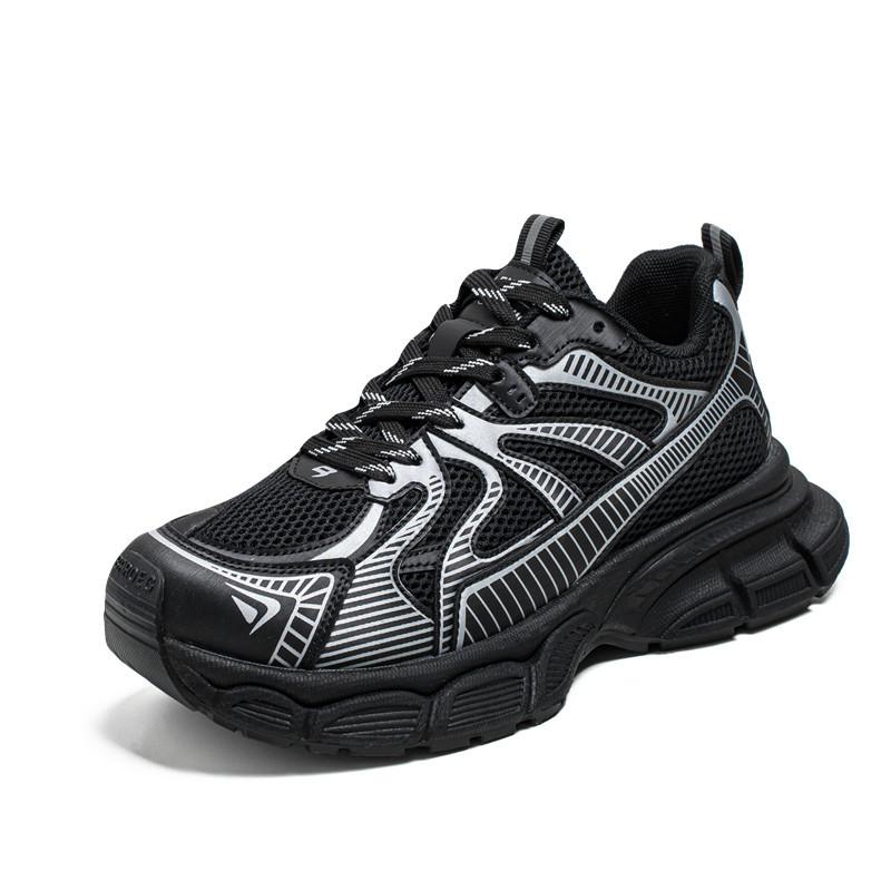 Men's shoes platform dad shoes men's summer new mesh breathable casual shoes sports running shoes platform heightening shoes