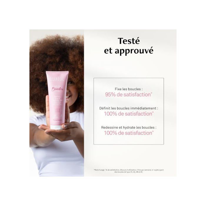 Gel coiffant - Luxéol Gelée Boucles 2C-3C - Définition et fixation - Hydratation naturelle - Cheveux bouclés/frisés