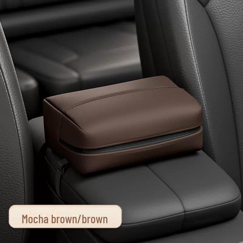 Multifunctional Car Tissue Box: Seat Back Hanging & Sun Visor High-End Holder