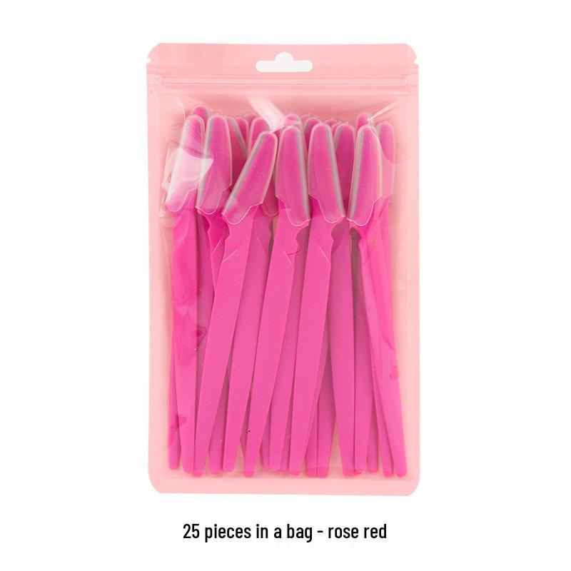 New Stainless Steel Eyebrow Razor: Straight Handle Trimmer for Precise Hair Removal.