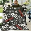 1pc Soft And Warm Football Print Flannel Throw Blanket - Perfect for Couch, Office, Bed, Camping And Travel - Versatile All-Season Gift