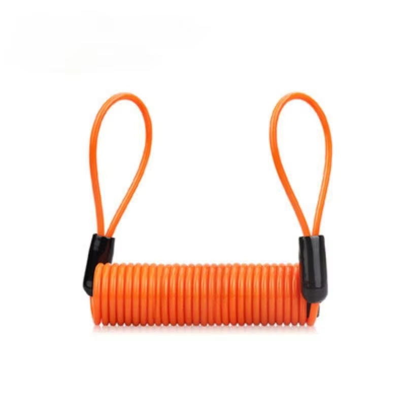 1.2m Safety Disc Brake Helmet Wire Bicycle Lock Rope Anti-theft Security Reminder Motorcycle Spring Cable 2025 NEW