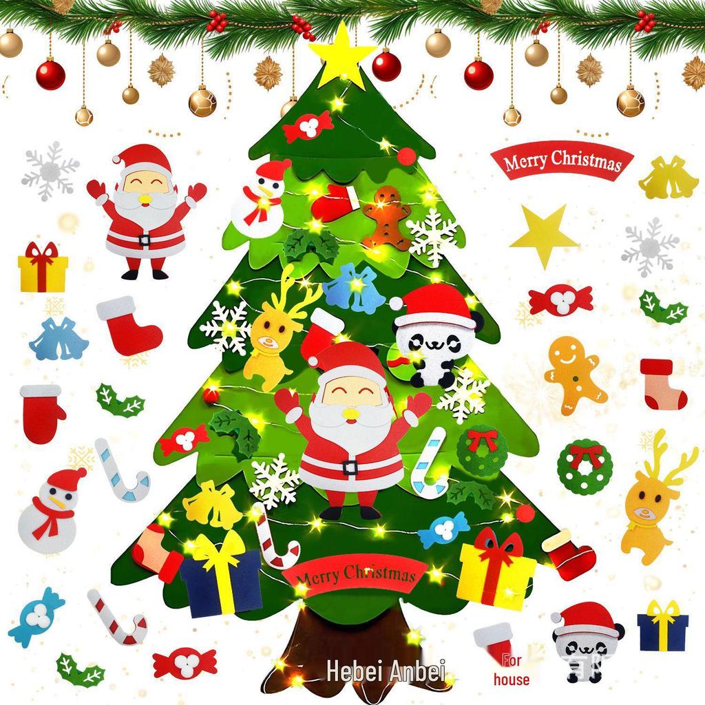 Handmade DIY Felt Christmas Tree Ornament for Kids