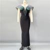 Summer New Bandage Dress Temperament Socialite Bead Waist Thin Long Hip Dress Dance Party