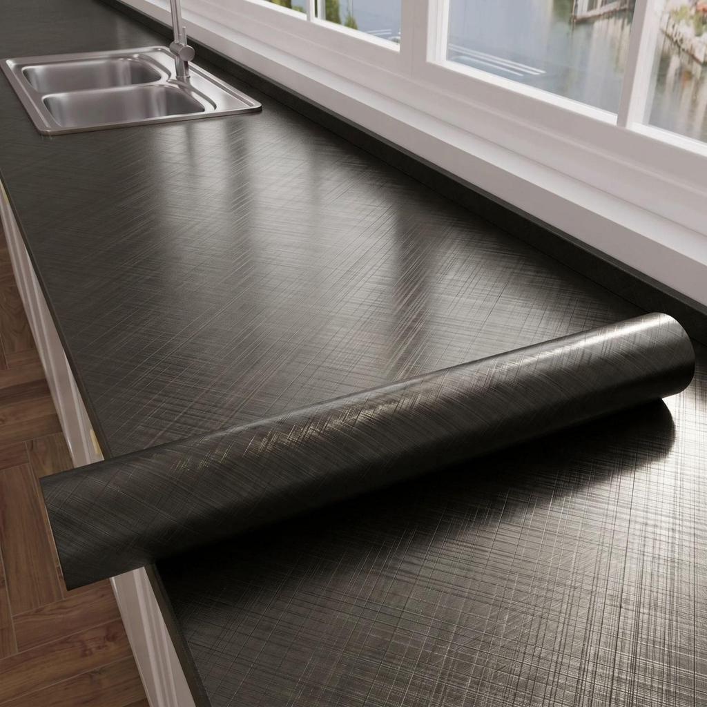 Enhanced Marble-Style Self-Adhesive Kitchen Sticker: Oil-Proof, Waterproof, High-Temperature Resistant Counter and Wall Covering.