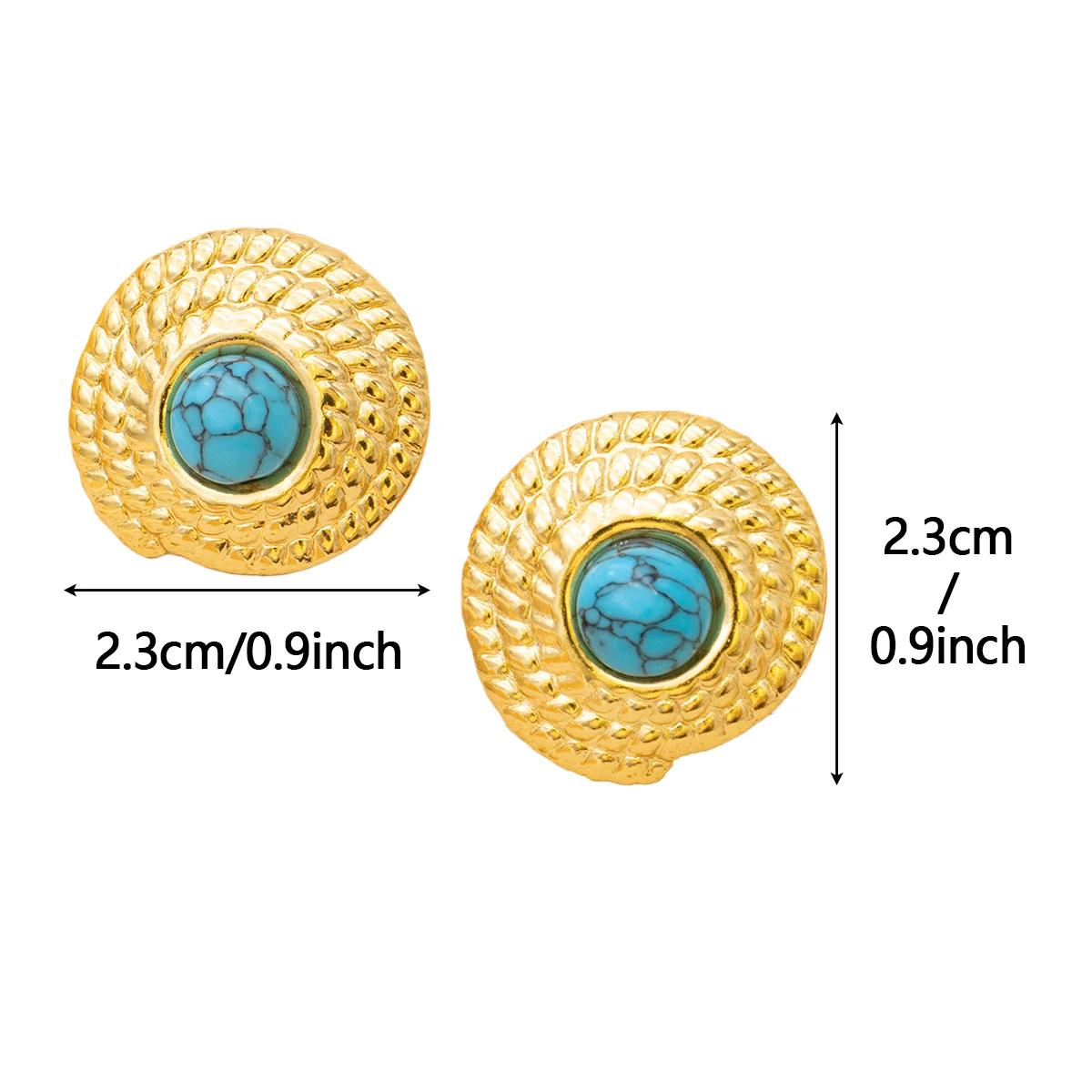 

Luxury Stainless Steel Black Agate Natural Stone Stud Earring Antique Oval Grey Flash Women High Zircon Gift
