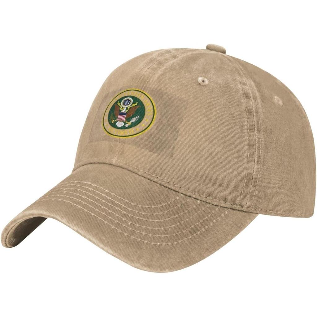 Retired US Army Seal Washed Baseball Cap Vintage Military Dad Hat Adjustable Unisex