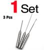MNFT 1Set with 3pcs Stainless Steel Fishing Rigging Bait Drill&Needle Combo Set Strong and Easy to Use Carp Fishing Tackle Tools