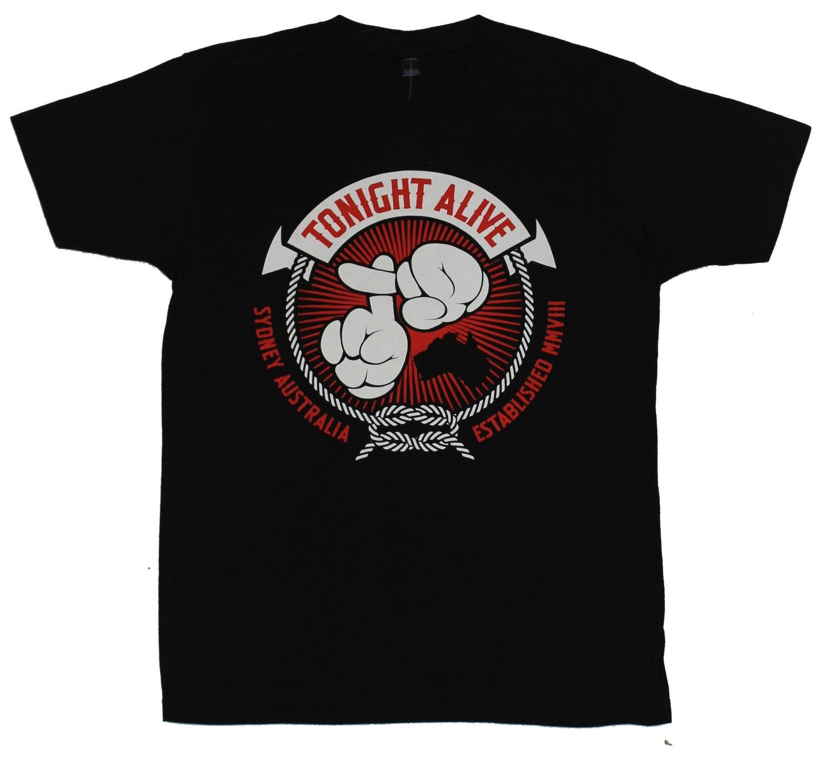 Tonight Alive Adult New T-Shirt - Puffy Hands Finger Cross Pic Sydney AUS Pic XXXL