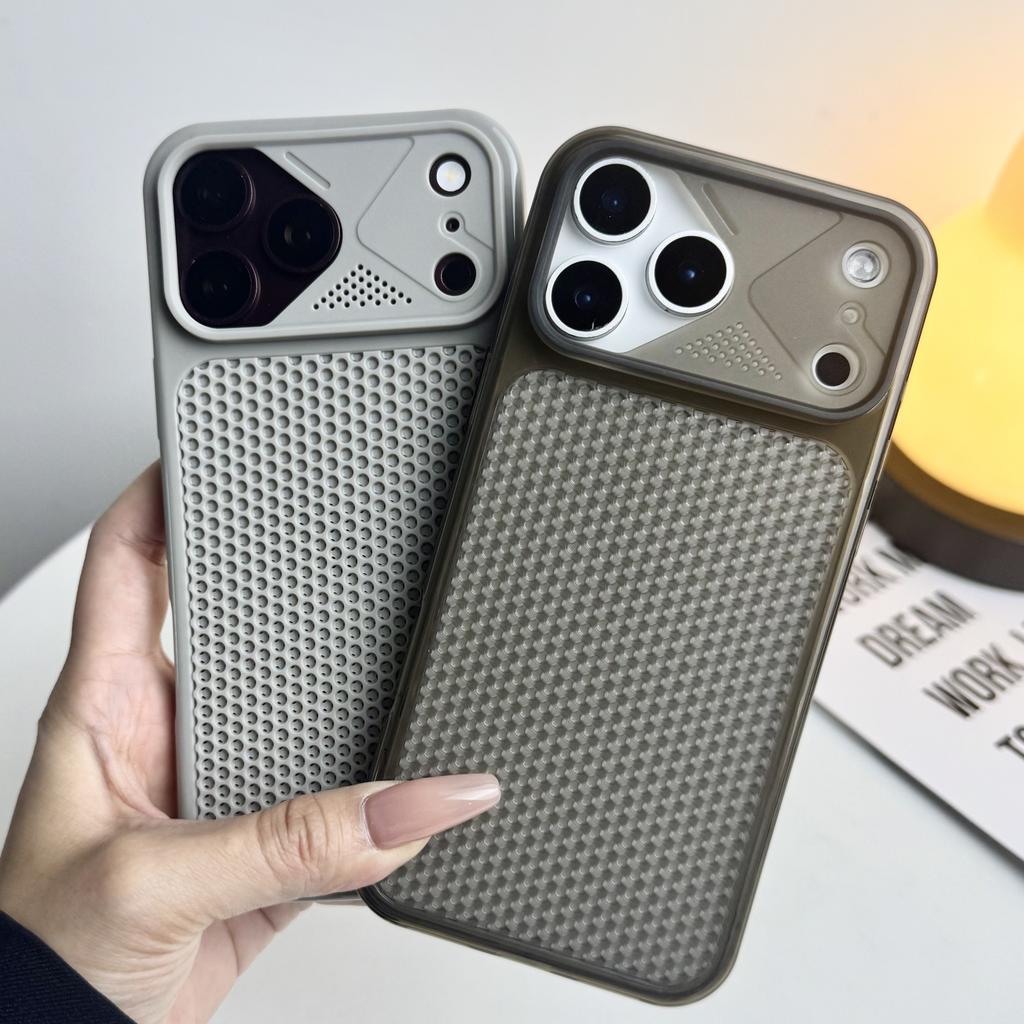 Translucent Cooling Phone Case For Iphone 11 12 13 14 15 16 17 18 Pro Max Heat Dissipation TPU Soft Phone Cover Light Thin Shell