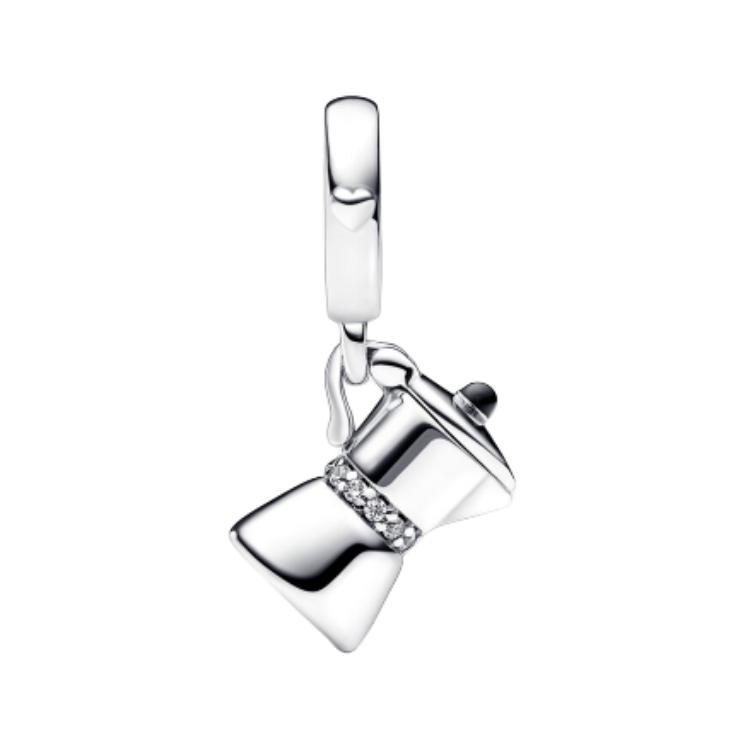 Pandora Coffee Pot Shape Sterling Silver Pendant Women pendant 792679C01 F,Silver