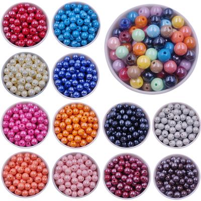 10mm błyszczące akrylowe luźne koraliki do tworzenia biżuterii DIY