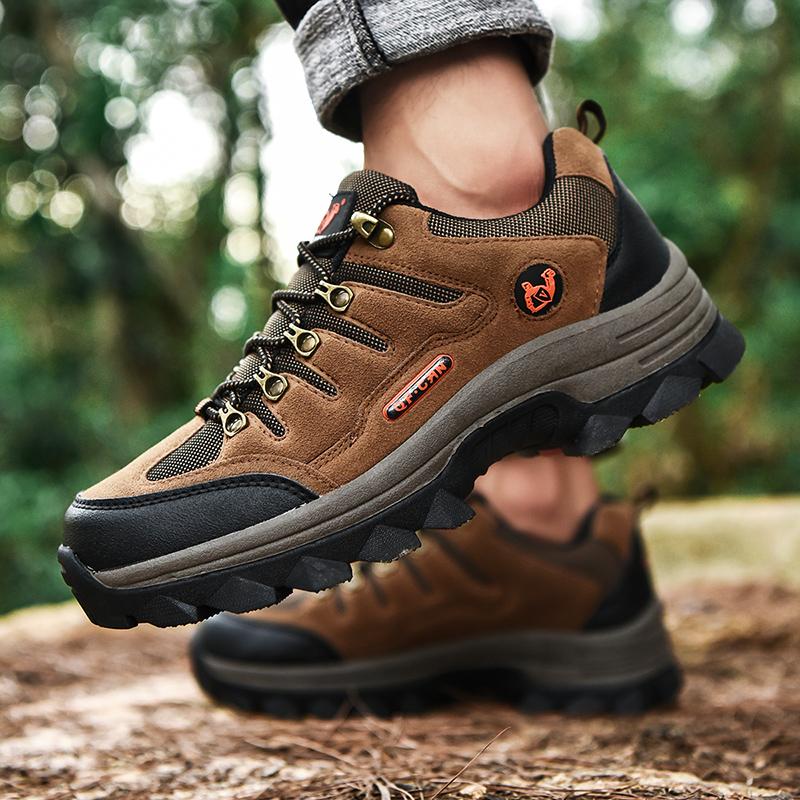 Winter Male Leather Casual Shoes Outdoor Summer Men Non Slip Lace Up Trekking Sneakers Winter Warm Cowboy Hiking Footwear Adult