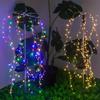 Solar LED Pathway Lights - Warm Light Firecracker String for Garden, Courtyard, and Lawn Decoration