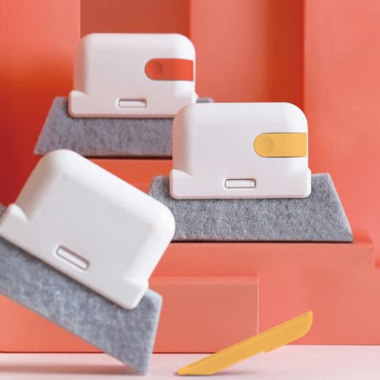 Gap Cleaning Brush Dual-Ended Design Wear-resistant Gap Brush Bathroom Crevice Brush with Brush Scraper Home Cleaning Tool
