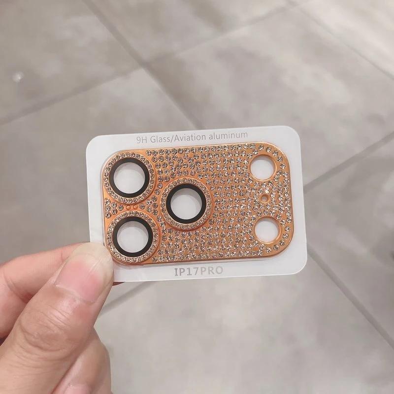 Luksusowa ręcznie robiona naklejka z cyrkoniami odpowiednia do folii na obiektyw iPhone 17Promax dla iPhone17Pro osłona tylnej kamery