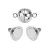 10 Pieces Magnetic Clasps Stainless Steel Round Diameter 6mm Jewelry Making Connectors for Bracelets Necklaces and Craft Projects