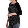 Women's T Shirt Print Button 3/4 Sleeve Daily Weekend Fashion Basic V- Neck Regular Top