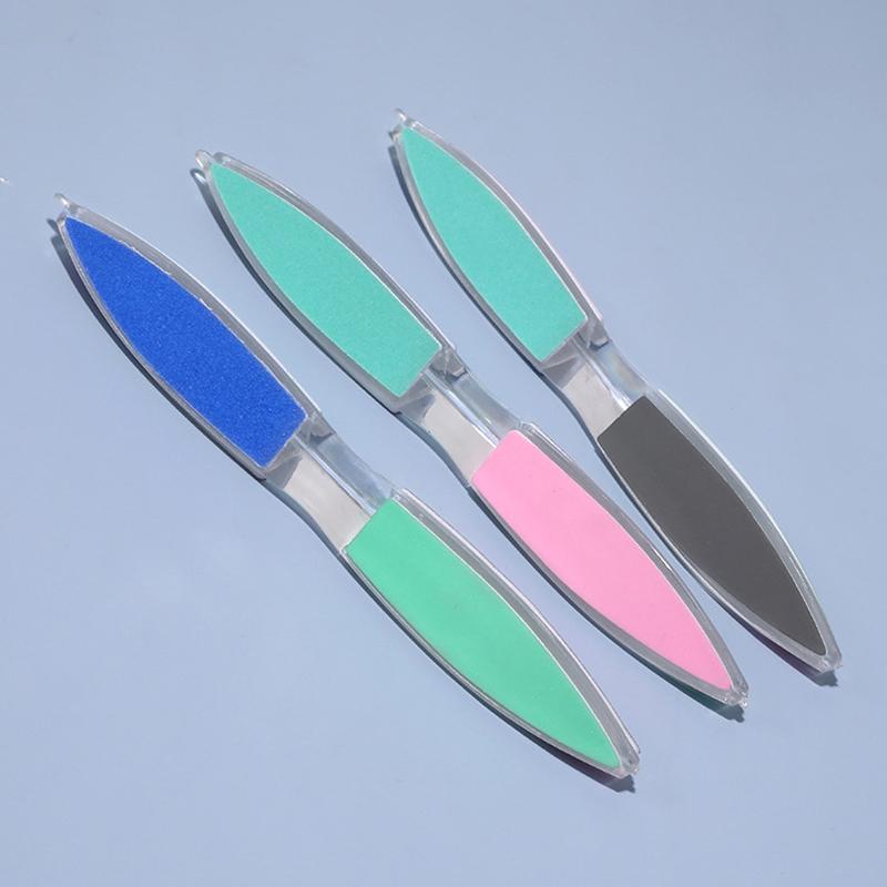 Пилка для ногтей Металлическая пушер для кутикулы Ремувер Двусторонняя шлифовальная пилка Инструмент для маникюра педикюра