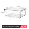 Clear Acrylic Jewelry and Cosmetics Storage Box with Lid