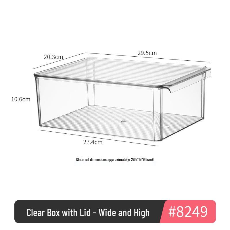 Clear Acrylic Jewelry and Cosmetics Storage Box with Lid
