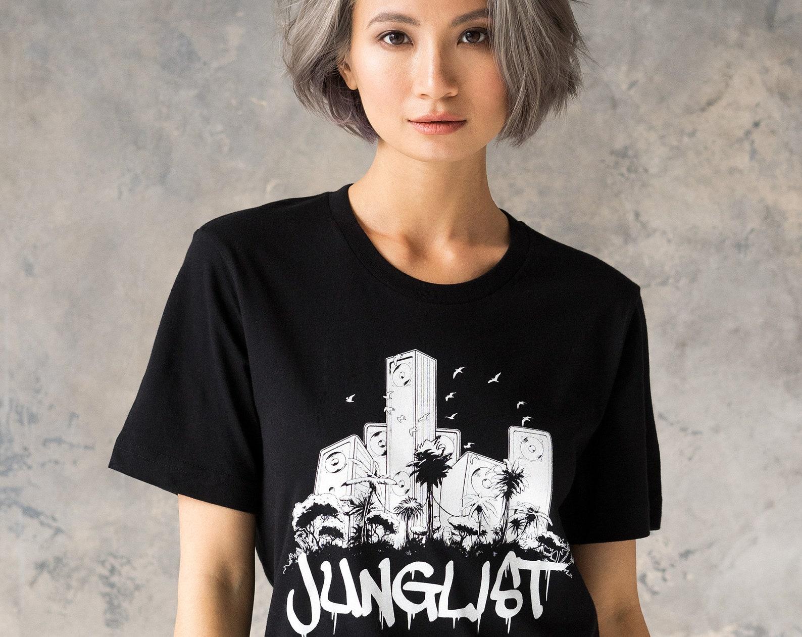 Junglist Sound System T-Shirt, Drum and Bass Music Tee L