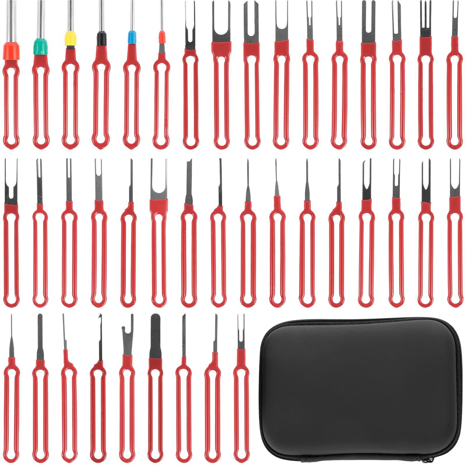 

41Pcs Auto Terminal Pin Removal Tool Kit Stainless Steel Pin Extractor Tool Reusable Electrical Wire Connector Pin Release Tool