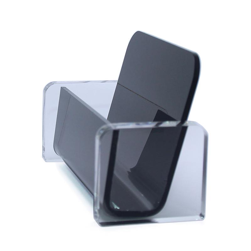 Transparent Plastic Business Card Case Holder Blank Acrylic Clear Desktop Shelf Box Storage Display Stand Place Desk Card Holder