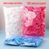 Extra Large Extra Thick Disposable Waterproof Shower Caps for Women - Blue Plastic, 100-Pack