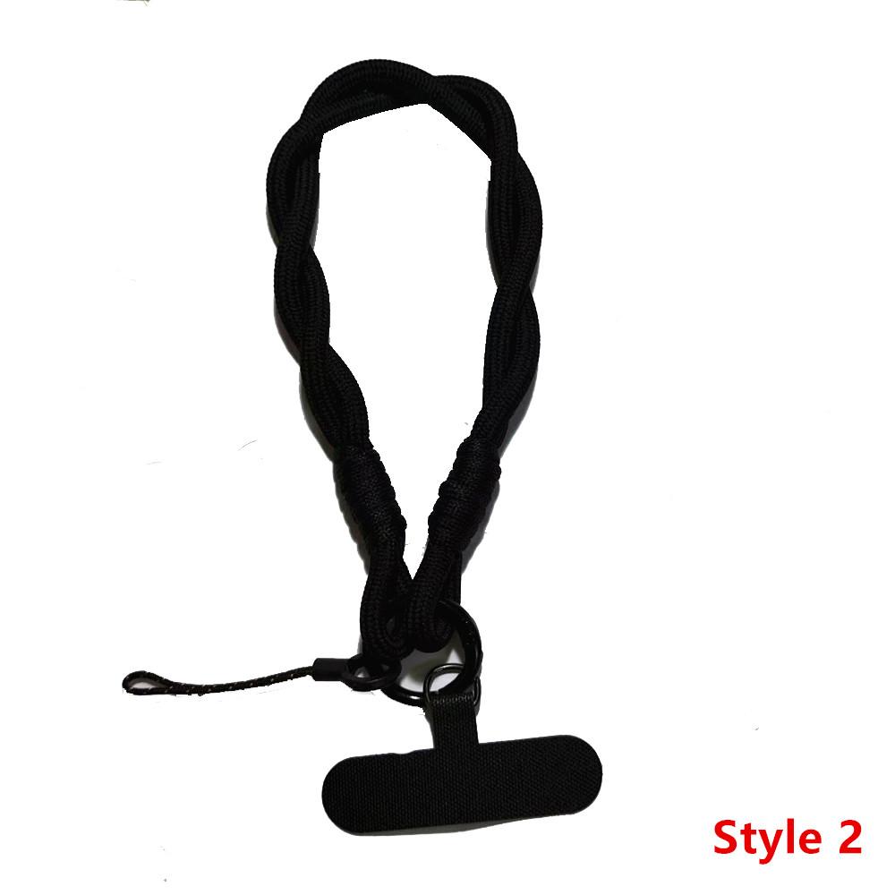 Creative Phone Lanyard Cute Woven Wrist Strap Multifunctional Security Wristband Earphone Anti-lost Short Rope Portable Keychain