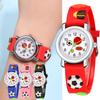 Kinder-Quarz-Uhr mit geprägtem Sportball-Muster Weiches Silikonarmband Langlebige Kinder-Armbanduhr für den täglichen Gebrauch