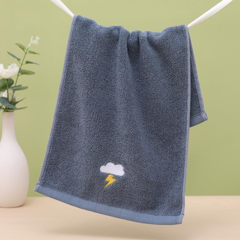 Asciugamano Facciale Ricamato Carino in Puro Cotone per Bambini - Morbido, Assorbente, Adatto ai Bambini.