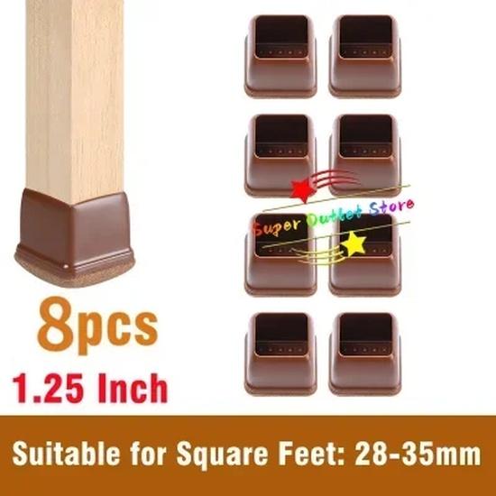Table Chair Leg Protector Covers Thick Rubber Furniture Pads Floor Protectors Household No Scratches Reduce Noice Feet Caps Tool