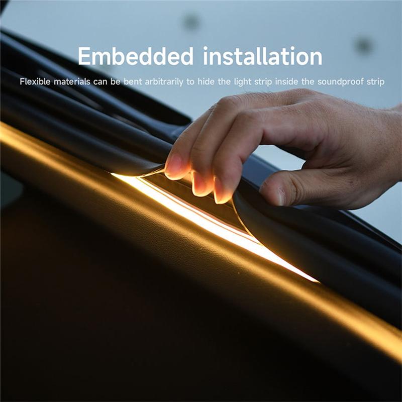 For Tesla Model 3 Highland Trunk LED Rubber Lamps Flexible Silicone Strip Light Car Interior Light