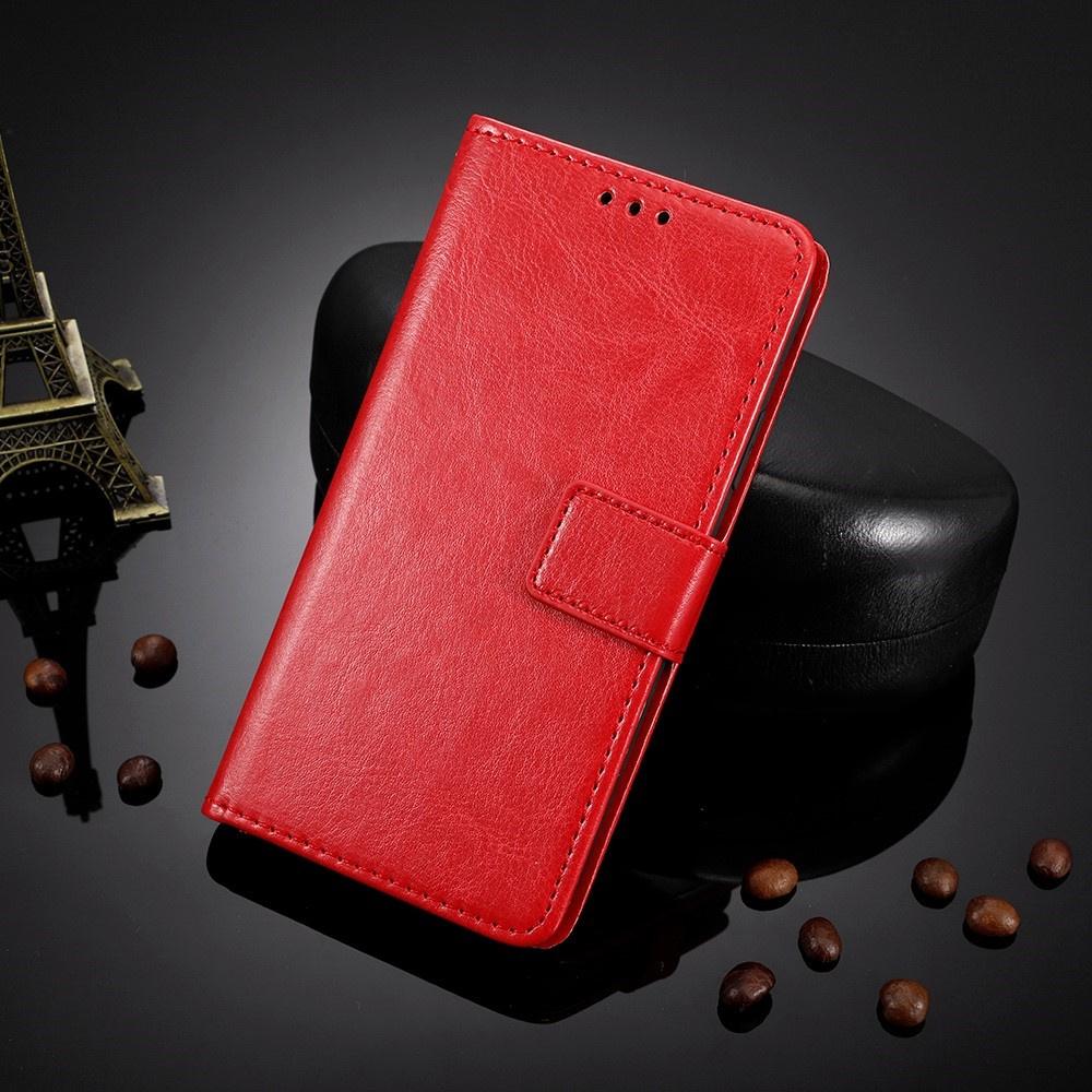 Crazy Horse Wallet Flip Case for OnePlus Nord 3 5G, Red