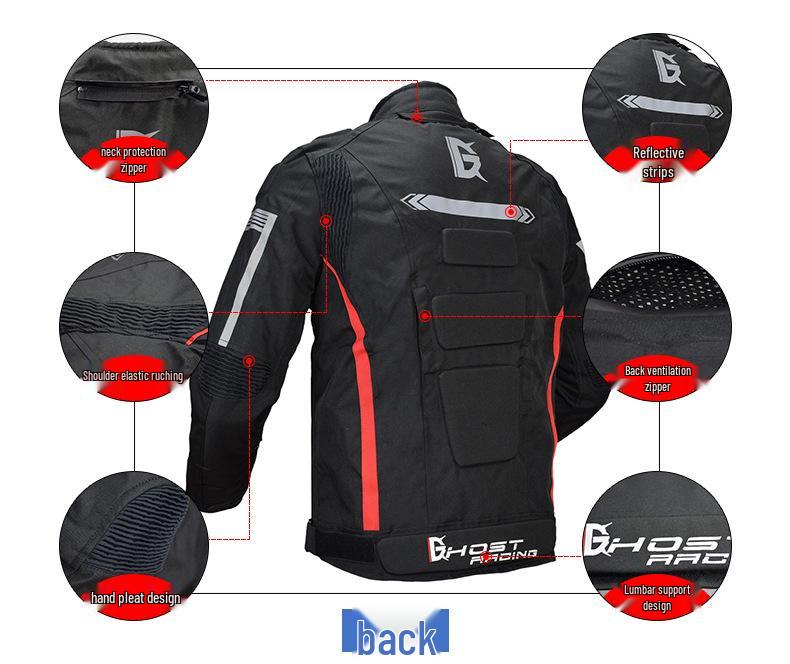 Devil Competition Men's All-Season Motorcycle Jacket: Off-road, Racing, Anti-Fall, Warm Rally Suit.