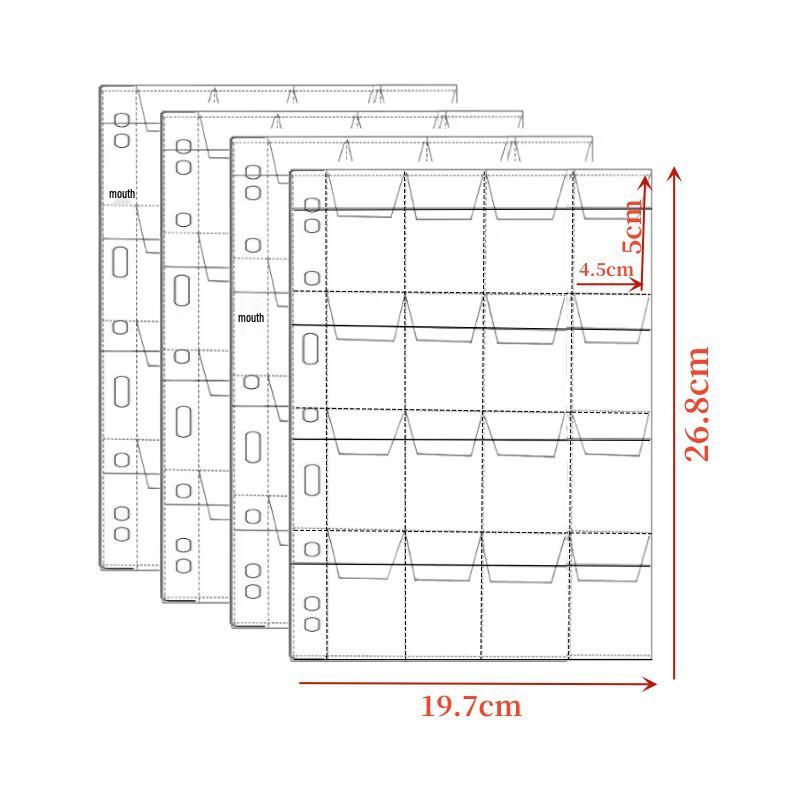 9-Hole 20-Pocket Flip-Up Coin and Banknote Storage Pages