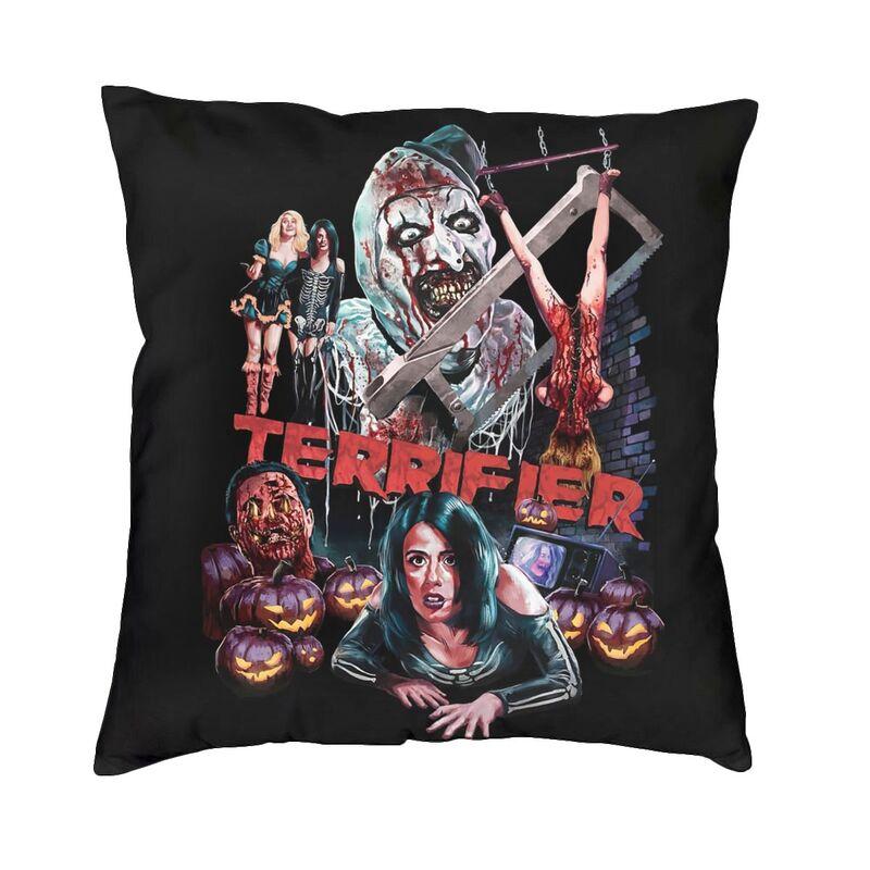 Custom Nordic Style Clown Happy Holliday Halloween Terrifiers Throw Pillow Case Home Decor Cushion Cover 45x45cm Pillowcover