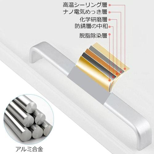 ZADAFINA 10-Piece Set of Door Handles, Cabinet Handles, Pull Handles, Drawer Pulls, Aluminum Alloy Knobs for Doors, Cabinets, Dressers, Cupboards, and