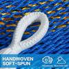 Handwoven Mayan Hammock Thick Soft Rope Double Hammock for Outdoor Outside Indoor 600 lbs Capacity Heavy-Duty Includes Tree Str